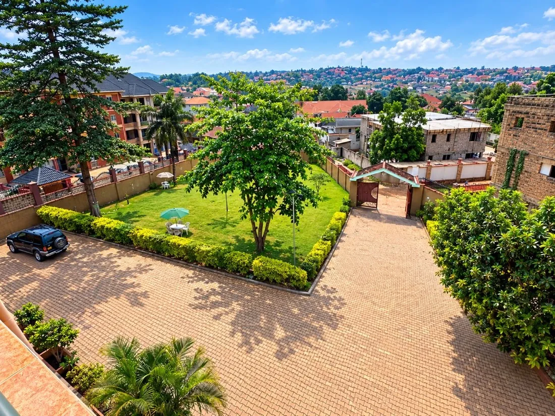 Tesh Hotel garden and compound grounds